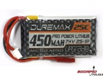 DUREMAX Power LiPol 450mAh 2S1P 7.4V 25C/11A