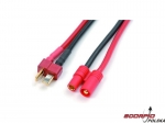 Przewód konwersji Deans F -> 3.5mm złocony (14AWG)