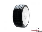 1/8 DLM2 Tires. Mounted with White Wheel (2)