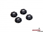 Covered 17mm Wheel Nuts. Alum. Black: 8/T 2.0