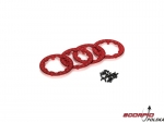 Beadlock Ring w/Screws. Red: XXX-SCT/TEN-SCTE (4)