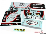 5IVE Sticker & Graphic Sheet Set. White: 5T