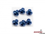 Screws, 4x4mm button-head machine, aluminum (blue)