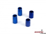 Tapered bearing block spacers (blue-anodized, alum