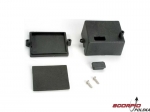 Box, receiver/ x-tal access rubber plug/ adhesive