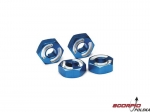 Wheel hubs, hex, 6061-T6 aluminum (blue) (4)/ axl