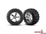 Tires & wheels, glued (Hurricane chrome wheels, Ma