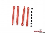 Toe link, front & rear (molded composite) (red) (4